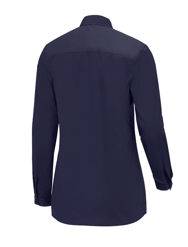 Shirts & Co.: e.s. Servicebluse langarm + dunkelblau 1