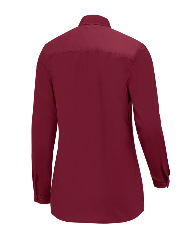 Shirts & Co.: e.s. Servicebluse langarm + rubin