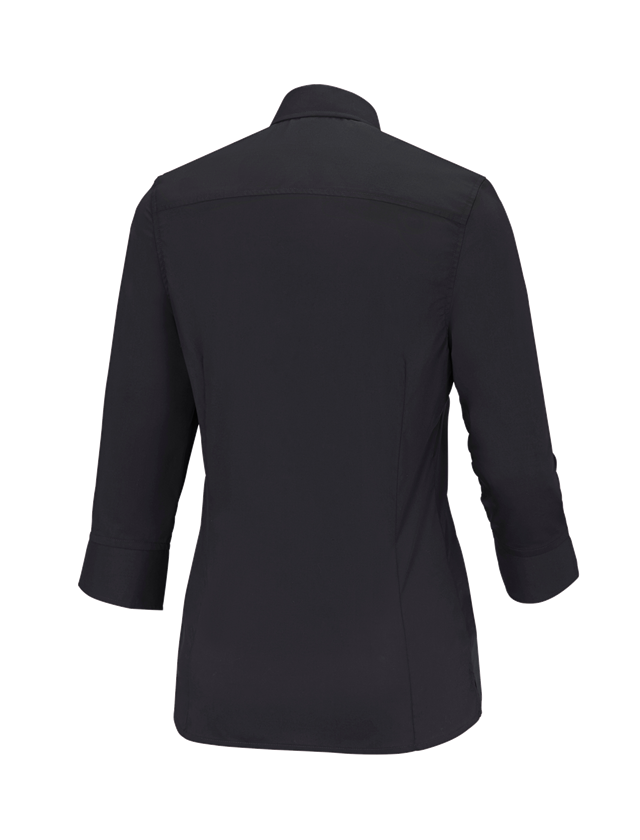 Shirts & Co.: Business Bluse e.s.comfort, 3/4-Arm + schwarz 1