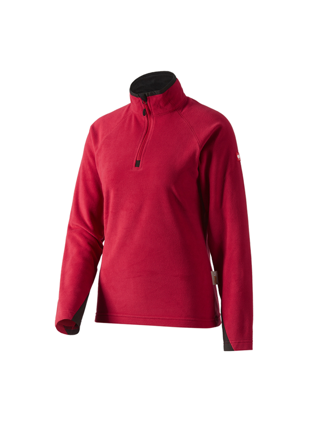 Shirts & Co.: Damen Microfleece Troyer dryplexx® micro + rot 1
