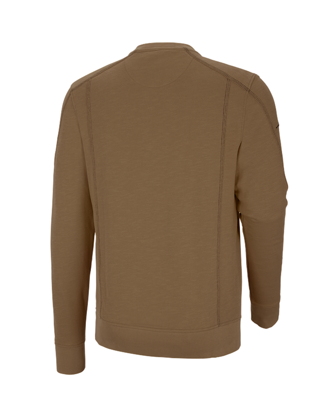 Installateur / Klempner: Sweatshirt cotton slub e.s.roughtough + walnuss 3