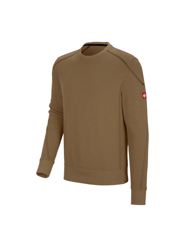 Shirts & Co.: Sweatshirt cotton slub e.s.roughtough + walnuss 2