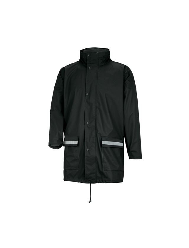 Jacken: Flexi-Stretch-Regenjacke + schwarz