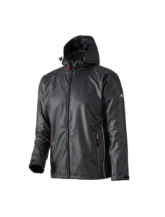 Jacken: Regenjacke flexactive + schwarz/grau 1