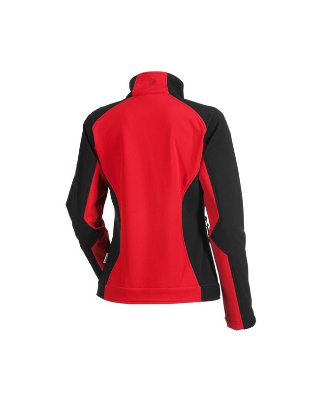 Jacken: Damen Softshelljacke dryplexx® softlight + rot/schwarz 3