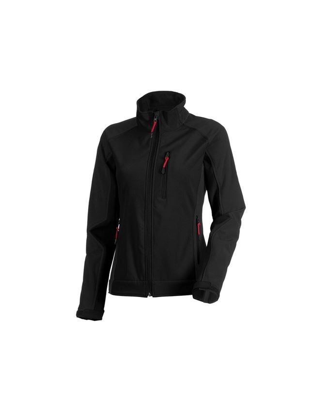 Jacken: Damen Softshelljacke dryplexx® softlight + schwarz