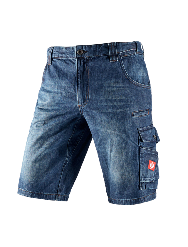Hosen: e.s. Worker-Jeans-Short + darkwashed