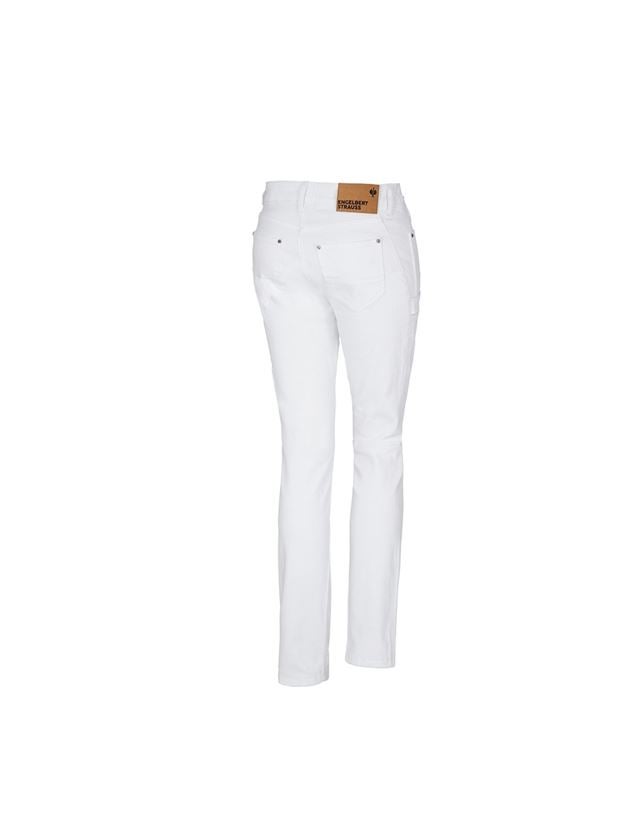 Hosen: e.s. 7-Pocket-Jeans, Damen + weiß 4