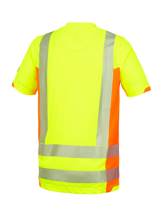Shirts & Co.: Warnschutz Funktions T-Shirt e.s.motion 2020 + warngelb/warnorange 3