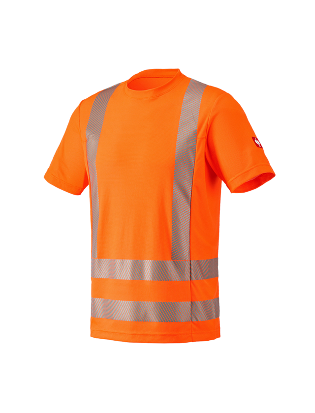 Shirts & Co.: e.s. Warnschutz Funktions T-Shirt + warnorange
