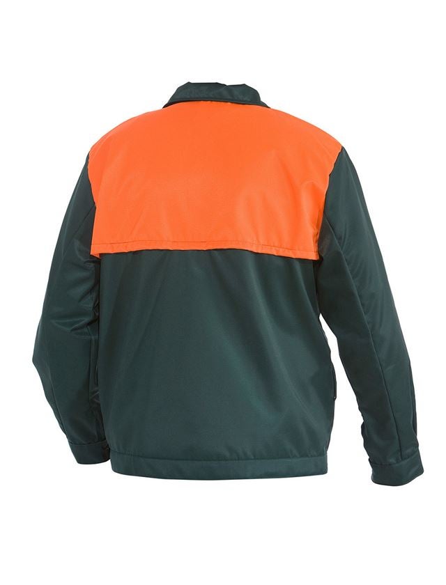 Forst- / Schnittschutzkleidung: Forst-Jacke Basic + grün/orange 3
