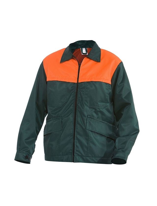 Forst- / Schnittschutzkleidung: Forst-Jacke Basic + grün/orange 2