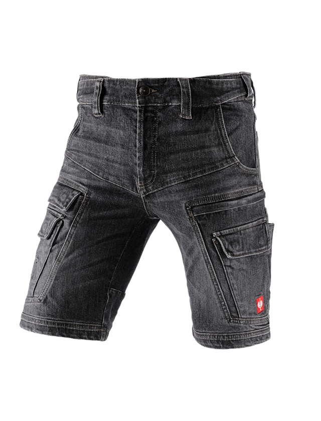 Hosen: e.s. Cargo Worker-Jeans-Short POWERdenim + blackwashed 2