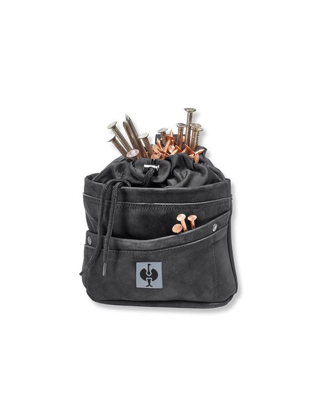 Werkzeugtaschen: Leder-Nageltasche e.s.vintage + schwarz