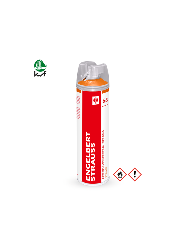 Sprays: e.s. Forstmarkierspray Strong #68 + orange
