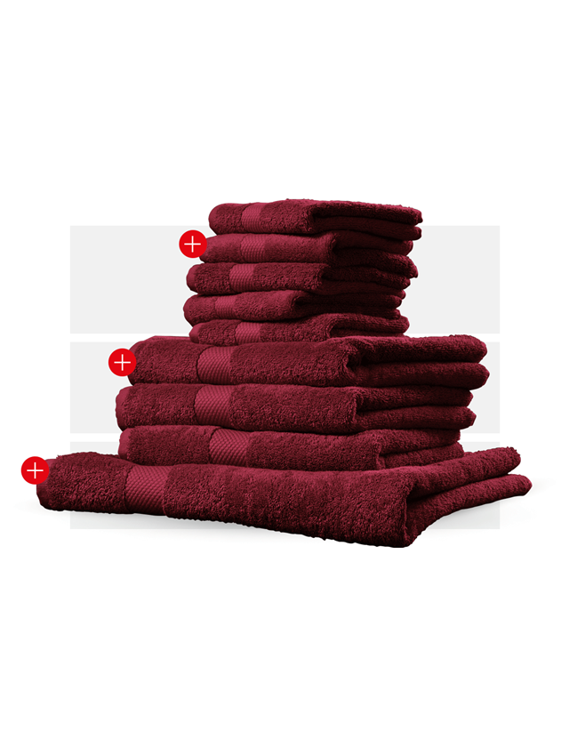 Betriebsbedarf: Handtuch Premium Geschenk-Set + bordeaux