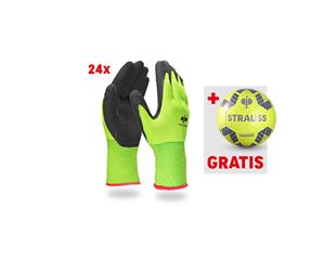 24x Latex-Handschuhe Senso Grip + GRATIS Fußball