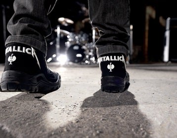 Metallica Safety Boots - wetterfeste S3-Sicherheitsschuhe mit hochwertigem Metallica-3D-Patch.